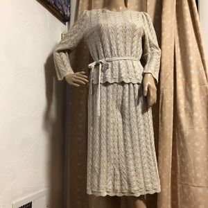 Vintage Vivanti Crochet Skirt Set Size 8